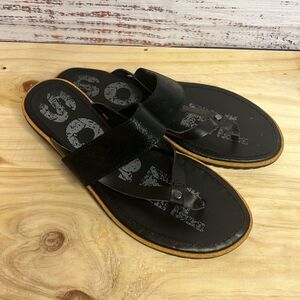 SOREL Sandals Black Womens Size 8  Ella II Easy Flip